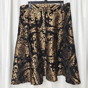 Brocade Skirt - Black & Gold
